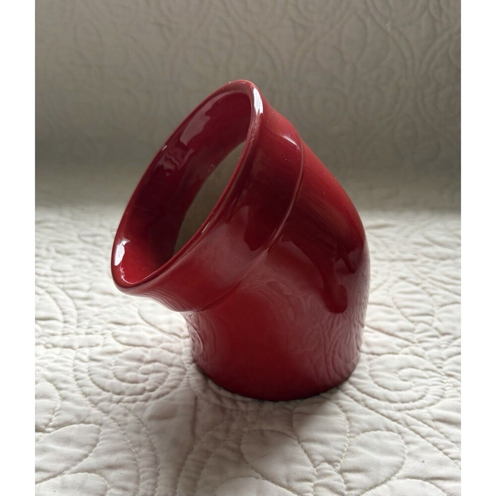 Emile Henry France 02.01 Red Glazed Ceramic Salt Pig Holder